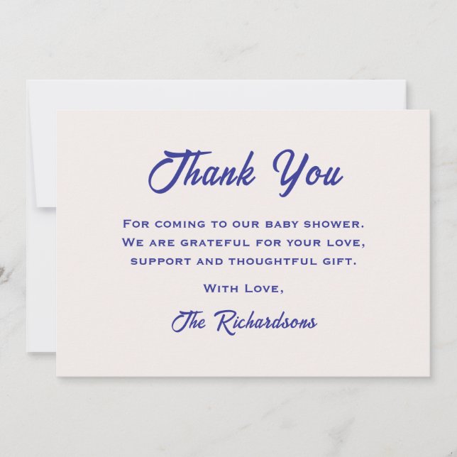 Tarjeta De Agradecimiento Diversión género neutral Baby Shower Estamos sobre (Anverso)