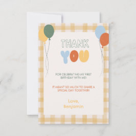 Tarjeta De Agradecimiento Diversión para ser uno Cuadros de acuarela amarill