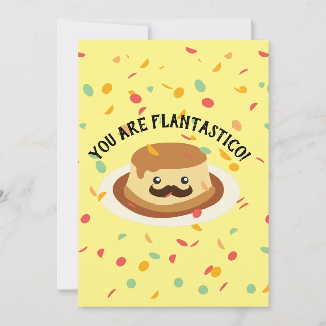 Tarjeta De Agradecimiento Diversión usted es cospel lindo de Flantastico con (Anverso)