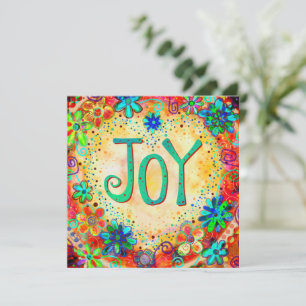 Tarjeta De Agradecimiento Divertida alegría alegre Bonito de estímulo floral