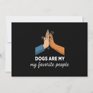 Tarjeta De Agradecimiento Divertida cita "Los Perros Son Mi Gente Favorita" 