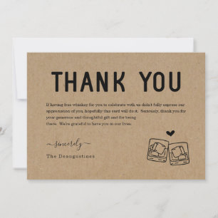 Tarjeta de agradecimiento divertida de Whisky Grat