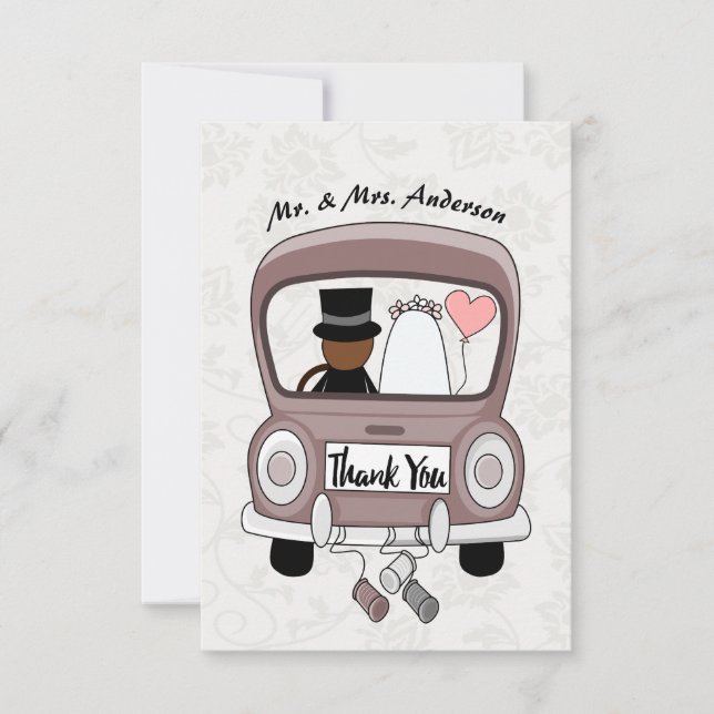 Tarjeta De Agradecimiento Divertida Sra. y el Sr. newlyw gracias Postcard (Anverso)