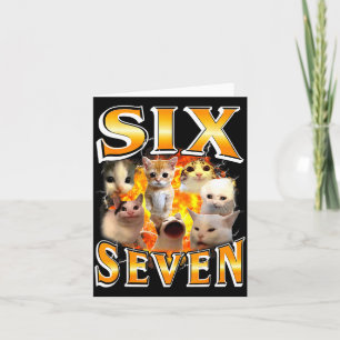 Tarjeta De Agradecimiento Divertido 67 Meme Seis Siete Gato Meme Divertido B