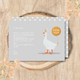 Tarjeta De Agradecimiento Divertido cumpleaños número 1 de Silly Goose de gr