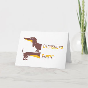 Tarjeta De Agradecimiento Divertido dachshund lindo para padres de perros la