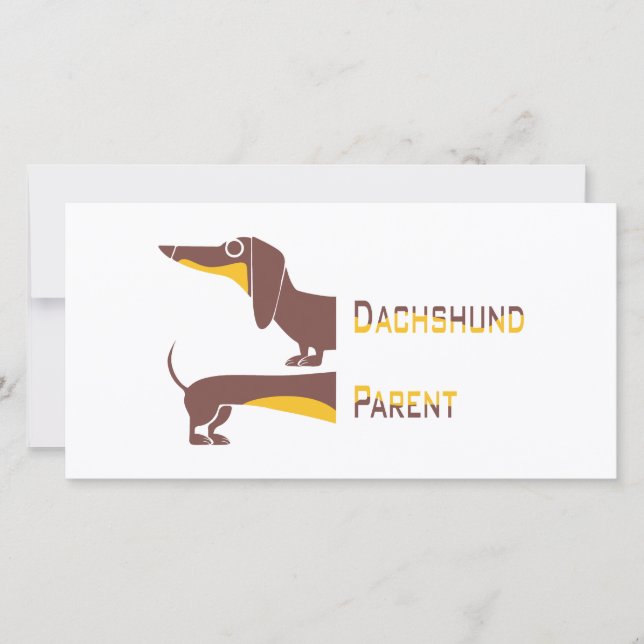 Tarjeta De Agradecimiento Divertido dachshund lindo para padres de perros la (Anverso)