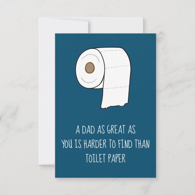 Tarjeta De Agradecimiento Divertido Día de los Padres Divertido Amo Papel de (Anverso)