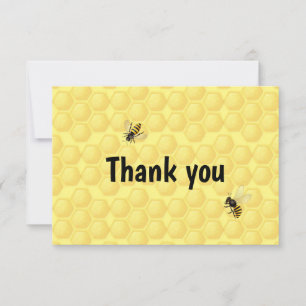 Tarjeta De Agradecimiento Divertido Honey Bee Apiary Hive Gracias