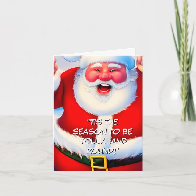 Tarjeta De Agradecimiento Divertido mensaje de Navidades de Santa Candy (Anverso)