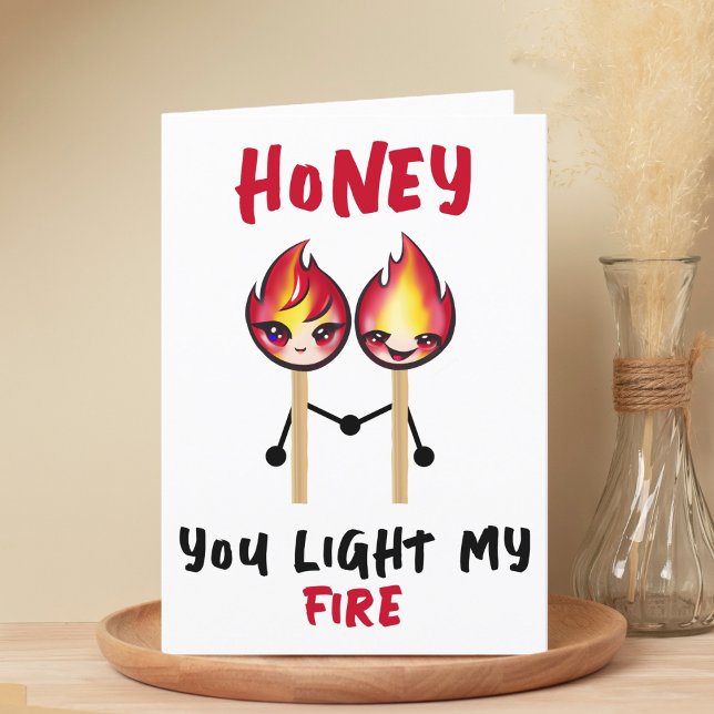 Tarjeta De Agradecimiento Divertido que enciende mi juego perfecto de fuego  (Funny You Light My Fire Perfect Match Birthday Thank You Card)