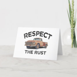 Tarjeta De Agradecimiento divertido RESPETA EL ÓXIDO Camioneta Papá Cumpleañ