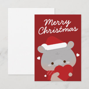 Tarjeta De Agradecimiento Divertido Simple Divertido Feliz Navidad