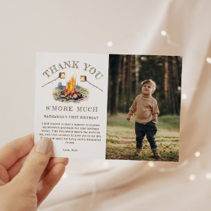 Tarjeta De Agradecimiento Diviértete haciendo Smore Cumpleaños de niños Camp