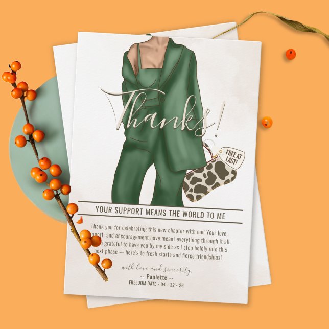 Tarjeta De Agradecimiento Divorce Party Thank You Card (Divorce Party Thank You Card)