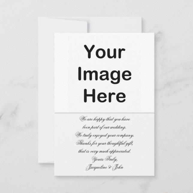 Tarjeta De Agradecimiento DIY - Boda Gracias (Anverso)