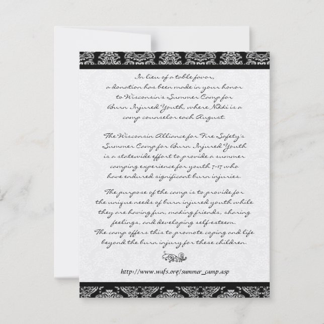 Tarjeta De Agradecimiento DIY Boda Table Gracias (Anverso)