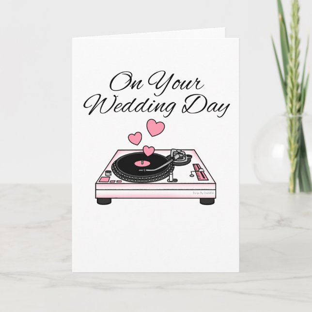 Tarjeta De Agradecimiento DJ Boda Card Music Lover (Anverso)