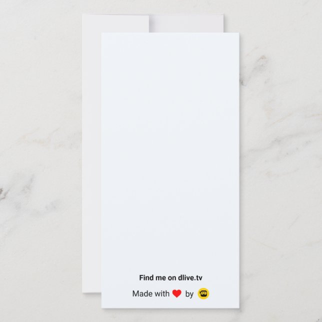 Tarjeta De Agradecimiento DLive le agradece cardar (Anverso)