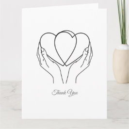 Tarjeta de agradecimiento doblada