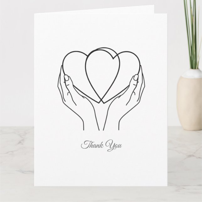 Tarjeta de agradecimiento doblada (Anverso)