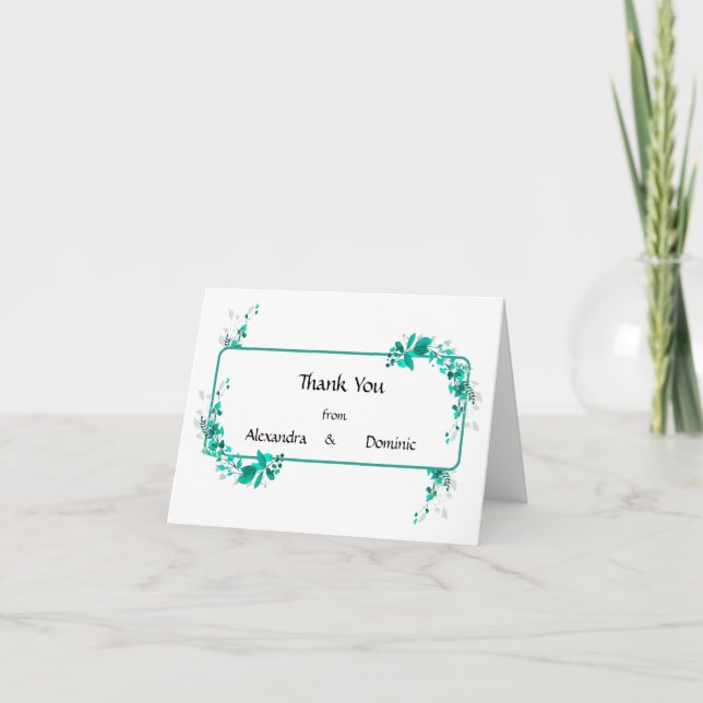Tarjeta de agradecimiento doblada (Anverso)