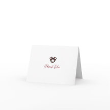 Tarjeta de agradecimiento doblada