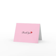 Tarjeta de agradecimiento doblada