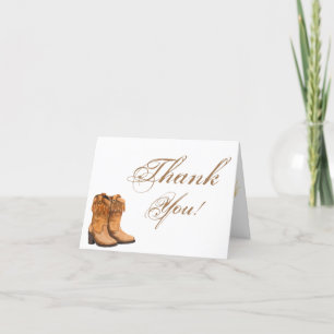 Tarjeta de agradecimiento doblada Boda campestre d