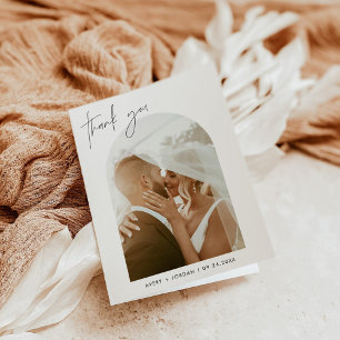 Tarjeta de agradecimiento doblada, Boda de fotos G