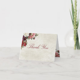 Tarjeta de agradecimiento doblada Bouquet de Borgo