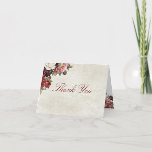 Tarjeta de agradecimiento doblada Bouquet de Borgo