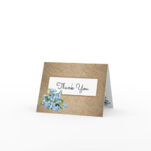 Tarjeta de agradecimiento doblada de arpillera de