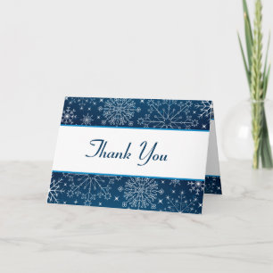 Tarjeta de agradecimiento doblada Estrellas azules