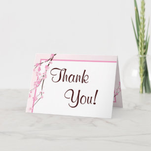 Tarjeta de agradecimiento doblada Flor de cerezo r