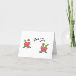 Tarjeta de agradecimiento doblada : Flor japonesa