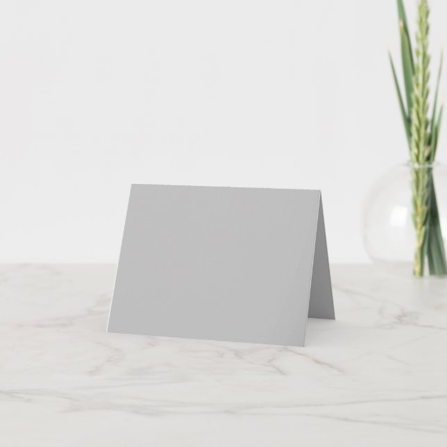 Tarjeta de agradecimiento doblada Gris Claro #C1C1 (Anverso)