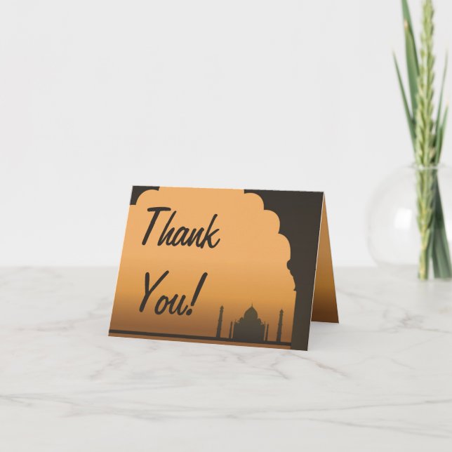 Tarjeta de agradecimiento doblada para boda de ens (Anverso)
