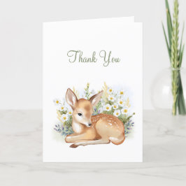 Tarjeta de agradecimiento doblada para la ducha de