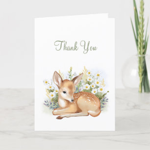 Tarjeta de agradecimiento doblada para la ducha de