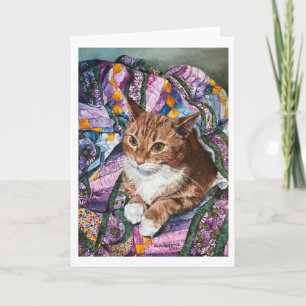 Tarjeta de agradecimiento doblada, tarjeta de cump