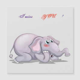 Tarjeta de agradecimiento doblada "te extraño"