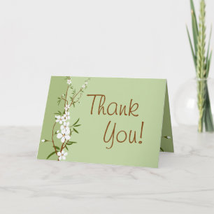 Tarjeta De Agradecimiento Doblado gracias cardar las flores del Dogwood