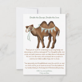 Tarjeta De Agradecimiento Doblar las gracias