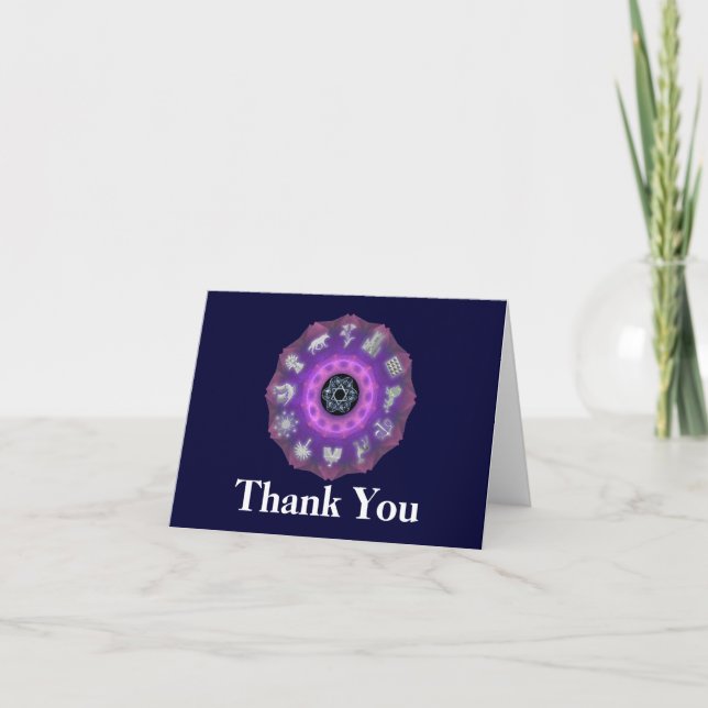 Tarjeta De Agradecimiento Doce Tribus Gracias (Anverso)