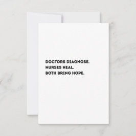 Tarjeta De Agradecimiento Doctor & Nurse Definition Card – Heartfelt 