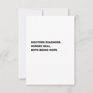 Tarjeta De Agradecimiento Doctor & Nurse Definition Card – Heartfelt 