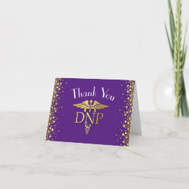 Tarjeta De Agradecimiento Doctor of Nursing Practice Graduation Purple Gold