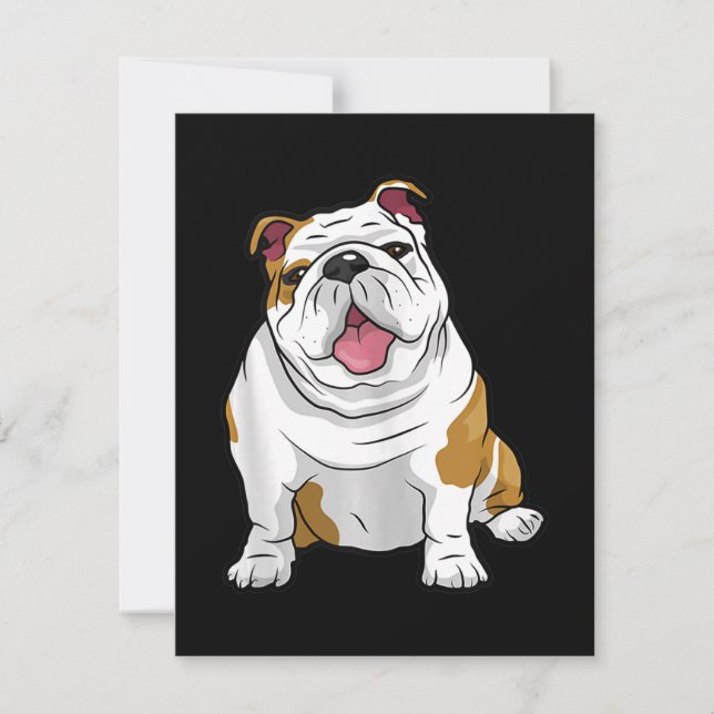 Tarjeta De Agradecimiento Dog Lover | Gracioso regalo de cachorro de Bulldog (Anverso)