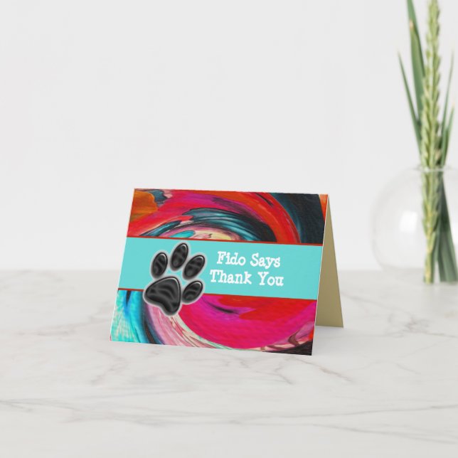 Tarjeta De Agradecimiento Dog Walker Gracias Mascota Tie Dye Sitter Gracias (Anverso)